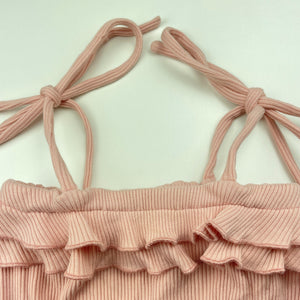 Girls Arabella and Rose, pink ribbed stretchy summer top, EUC, size 0,  