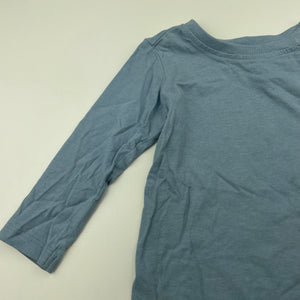 unisex Anko, blue cotton long sleeve top, EUC, size 0,  
