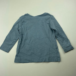 unisex Anko, blue cotton long sleeve top, EUC, size 0,  