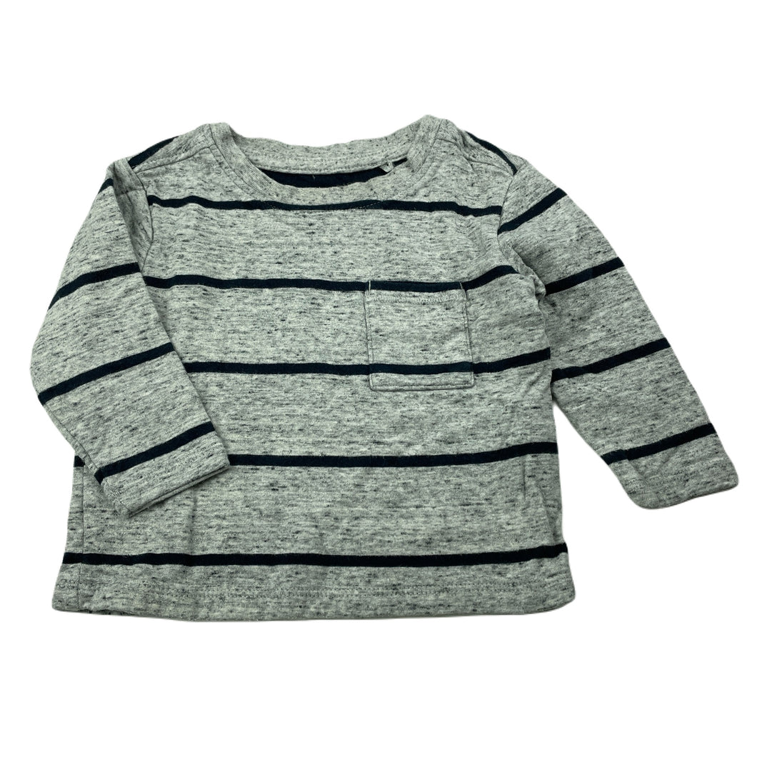 Boys Anko, soft feel cotton long sleeve top, GUC, size 1,  