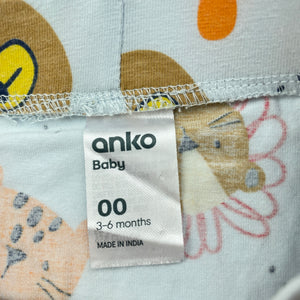 unisex Anko, lightweight stretchy shorts, elasticated, EUC, size 00,  