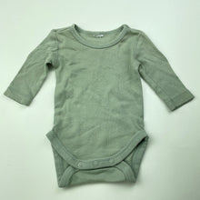 Load image into Gallery viewer, unisex green, cotton bodysuit / romper, GUC, size 0000,  