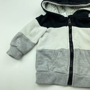 Boys Baby Berry, fleece lined zip hoodie sweater, FUC, size 0,  