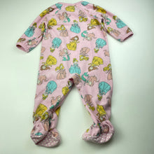 Load image into Gallery viewer, Girls Disney, Princess fleece zip coverall / romper, GUC, size 0,  