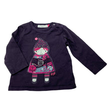 Load image into Gallery viewer, Girls Run Scotty Run, purple stretchy long sleeve top, GUC, size 0,  