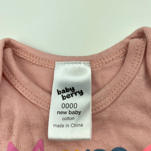 Girls Baby Berry, pink cotton bodysuit / romper, EUC, size 0000,  