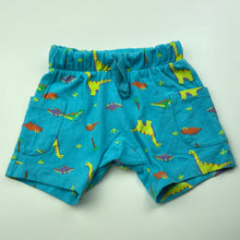 Load image into Gallery viewer, unisex Dymples, stretchy shorts, elasticated, dinosaurs, EUC, size 00,  