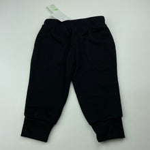 Load image into Gallery viewer, Boys Anko, black fleece lined track pants, elasticated, skateboard, NEW, size 1,  