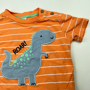 Boys Dymples, orange cotton t-shirt / top, dinosaur, EUC, size 0,  