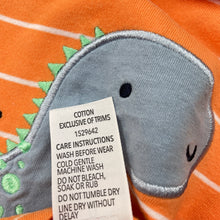 Load image into Gallery viewer, Boys Dymples, orange cotton t-shirt / top, dinosaur, EUC, size 0,  