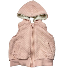 Load image into Gallery viewer, Girls Baby Berry, fleece lined hooded vest / sweater, GUC, size 0,  