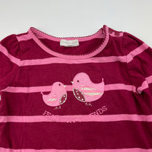 Load image into Gallery viewer, Girls Pumpkin Patch, soft feel stretchy long sleeve top, birds, GUC, size 1,  