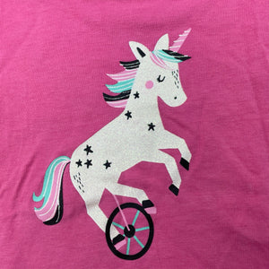 Girls Target, pink cotton t-shirt / top, unicorn, FUC, size 1,  