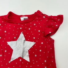 Load image into Gallery viewer, Girls Target, red cotton bodysuit / romper, stars, EUC, size 0000,  