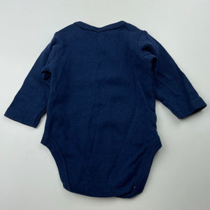 Girls Ollies Place, navy cotton bodysuit / romper, EUC, size 0000,  