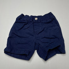 Load image into Gallery viewer, Boys Target, navy cotton shorts, elasticated, GUC, size 00,  