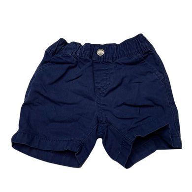 Boys Target, navy cotton shorts, elasticated, GUC, size 00,  