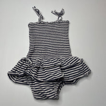 Load image into Gallery viewer, Girls Seed, striped stretchy summer romper, wash fade &amp; pilling, FUC, size 2,  