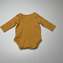 Load image into Gallery viewer, unisex Anko, yellow organic cotton bodysuit / romper, GUC, size 000,  