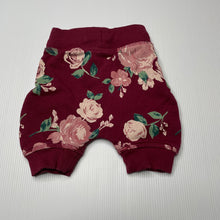 Load image into Gallery viewer, Girls Baby Berry, floral fleece lined pants, elasticated, GUC, size 0000,  
