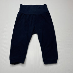 unisex H&M, navy lightweight fleece pants / bottoms, GUC, size 0,  