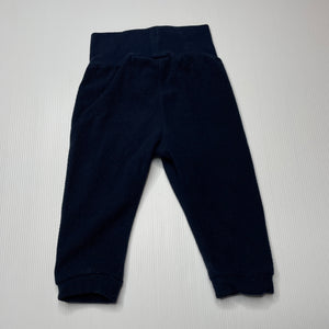 unisex H&M, navy lightweight fleece pants / bottoms, GUC, size 0,  