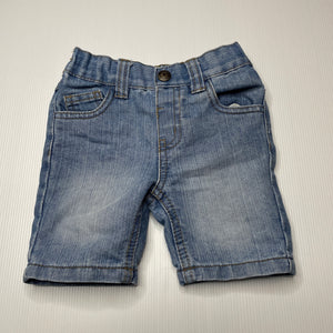 Boys Rebel, blue denim shorts, adjustable, GUC, size 0,  