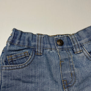 Boys Rebel, blue denim shorts, adjustable, GUC, size 0,  
