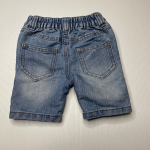 Boys Rebel, blue denim shorts, adjustable, GUC, size 0,  