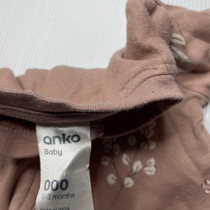 Girls Anko, cotton zip coverall / romper, FUC, size 000,  