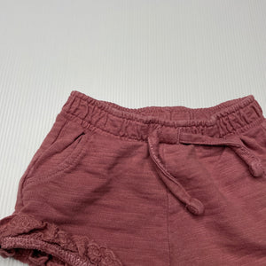 Girls Anko, cotton shorts, elasticated, GUC, size 00,  