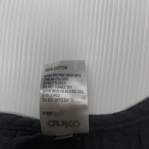 unisex Anko, grey crinkle cotton romper, GUC, size 00,  