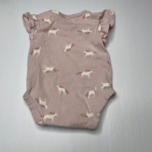 Load image into Gallery viewer, Girls Target, pink stretchy bodysuit / romper, unicorns, FUC, size 00,  