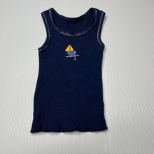 Load image into Gallery viewer, Boys Anko, navy cotton singlet top, EUC, size 000,  
