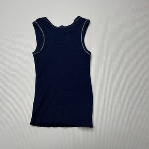 Boys Anko, navy cotton singlet top, EUC, size 000,  