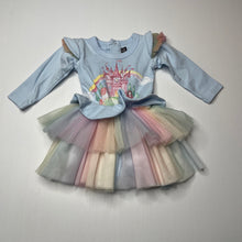 Load image into Gallery viewer, Girls Rock Your Baby, circus dress / romper, princess &amp; unicorn, EUC, size 00, L: 35cm