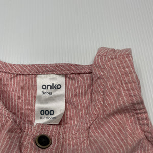 unisex Anko, lightweight cotton romper, GUC, size 000,  