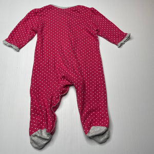 Girls cotton, coverall / romper, rabbit, GUC, size 0,  