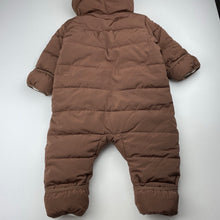 Load image into Gallery viewer, unisex H&amp;M, fleece lined winter coverall / pram suit, EUC, size 00,  