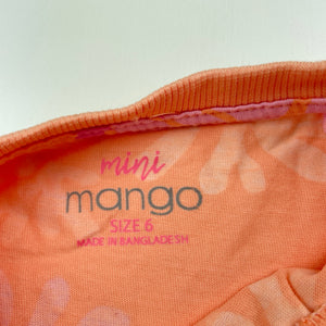 Girls Mango, cotton twist front top, FUC, size 6,  