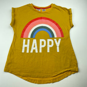 Girls Mango, cotton t-shirt / top, rainbow, GUC, size 10,  