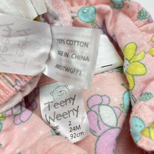 Girls Teeny Weeny, flannel cotton winter pyjamas, EUC, size 2,  