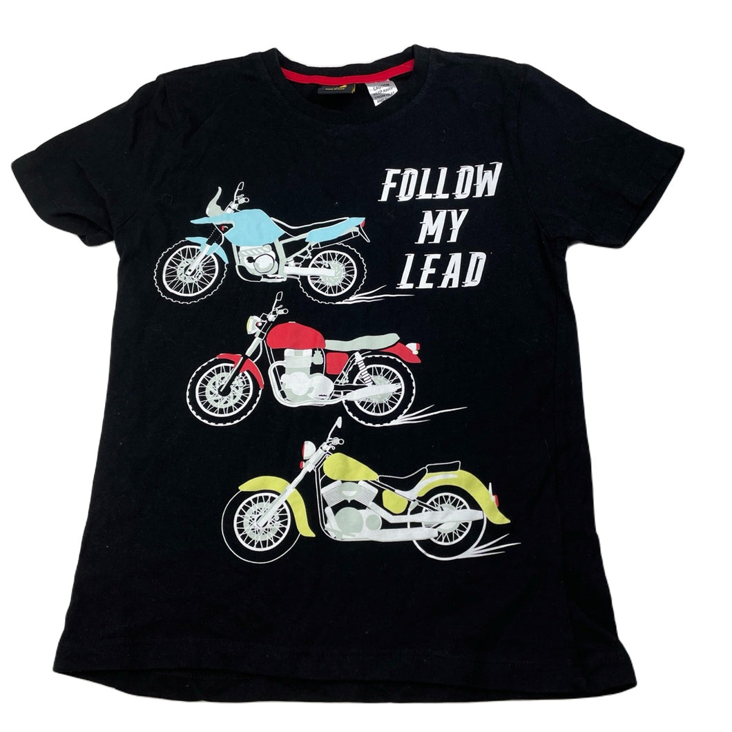 Boys Tilt, black cotton t-shirt / top, motorbikes, EUC, size 12,  