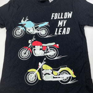 Boys Tilt, black cotton t-shirt / top, motorbikes, EUC, size 12,  