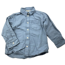 Load image into Gallery viewer, Boys H&amp;M, blue cotton long sleeve shirt, GUC, size 3,  