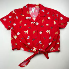 Load image into Gallery viewer, Girls Big W, Christmas tie front shirt / top, EUC, size 10,  