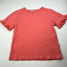 Load image into Gallery viewer, Girls BOMBAY PAISLEY, coral cotton t-shirt / top, Sz: XXS, armpit to armpit: 37cm, GUC, size 8-9,  