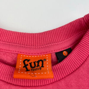 Girls Fun Spirit, fleece lined sweater / jumper, pilling, FUC, size 7,  