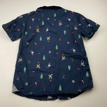 Load image into Gallery viewer, Boys Target, Christmas lightweight cotton short sleeve shirt, EUC, size 5,  