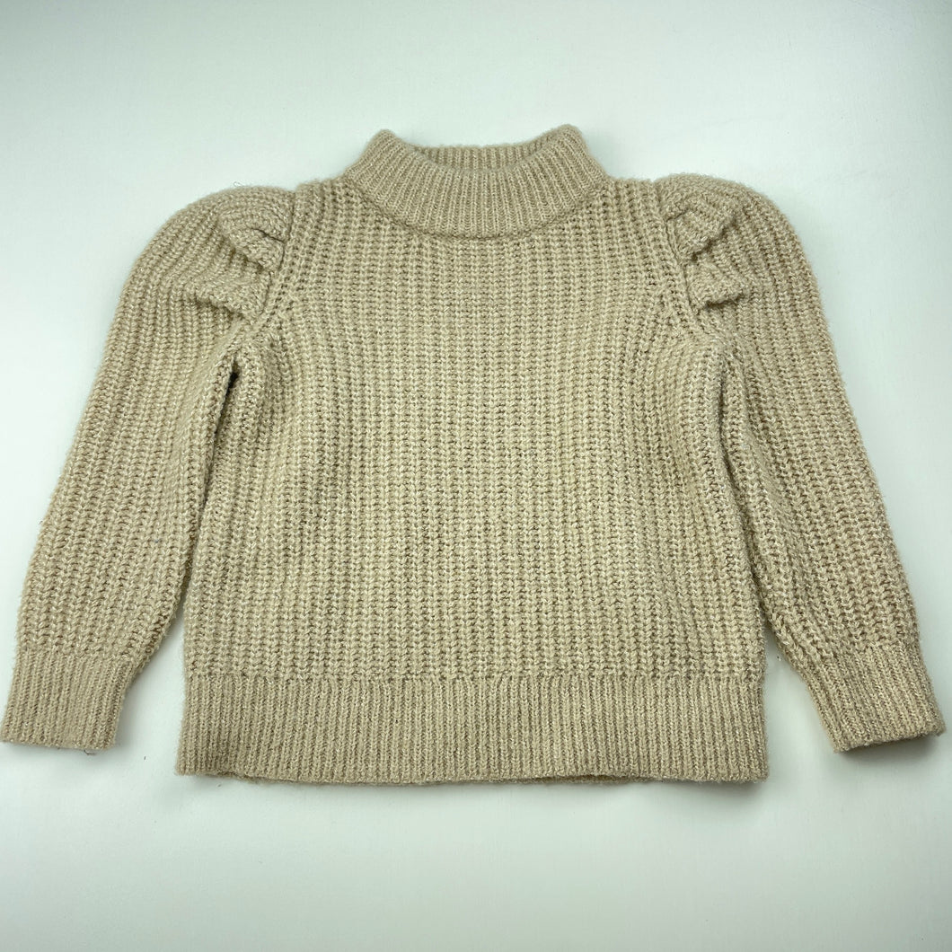 Girls Seed, metallic knit sweater / jumper, GUC, size 2,  